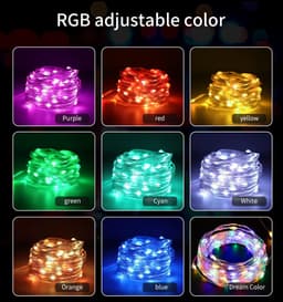 image-FX RGB LED String Lights 100LED APP Bluetooth