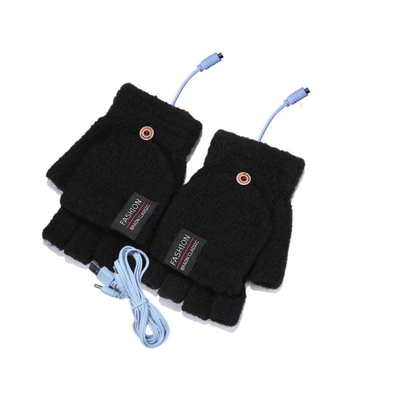 image-USB Heating Gloves - Navy Blue Touchscreen