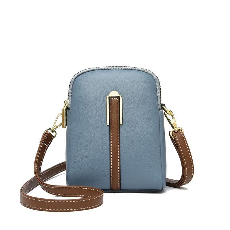 image-PU Leather Small Square Shoulder Bag - Black