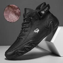image-Explosive Didi Ram men's shoes high-top cotton shoes men's casual shoes winter plus velvet thickened shoes Martin boots men's models