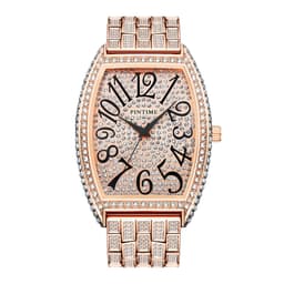 image-Pintime Men's Diamond Watch - Silver 50mm Sports Quartz