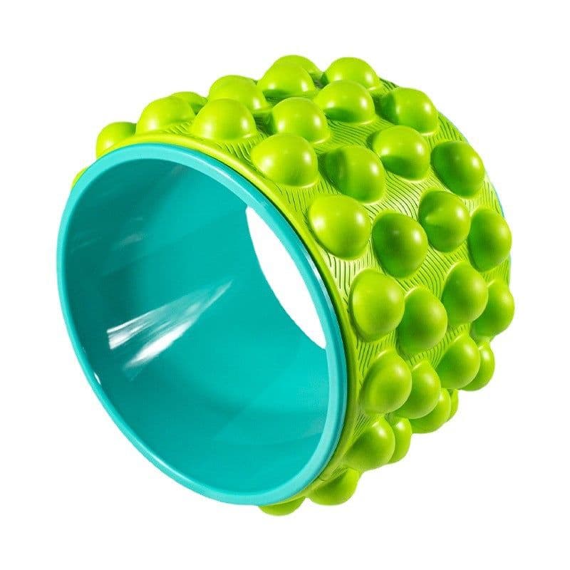 image-Lin Guang Yoga Wheel Pilates Circle - Green & Blue ABS Outdoor Fitness Aid