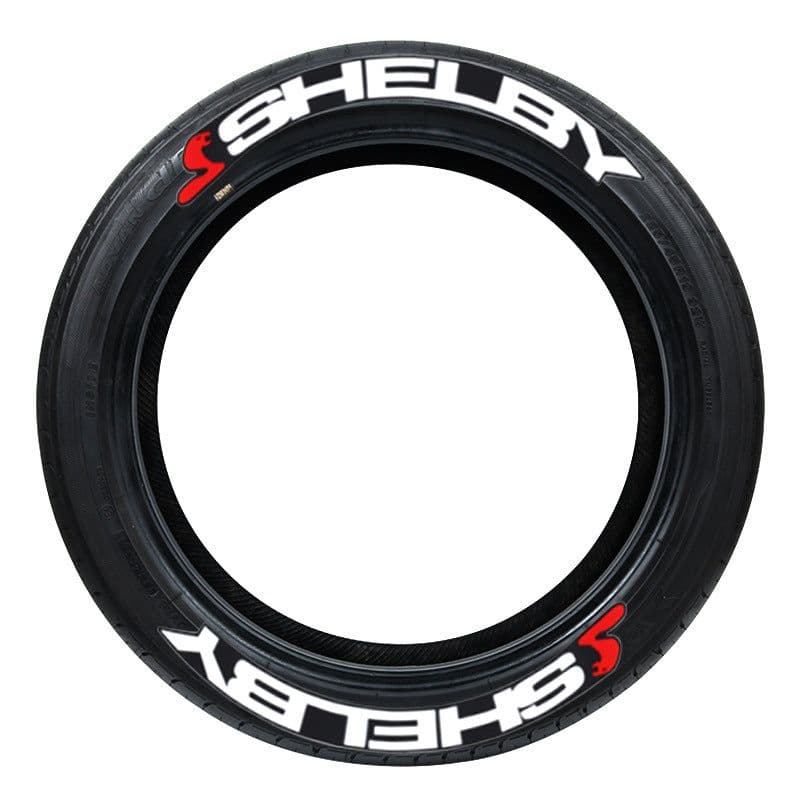 image-Deoukana 3D Car Tire Sticker - English Letters, 8 Pieces, PVC, 3.5cm