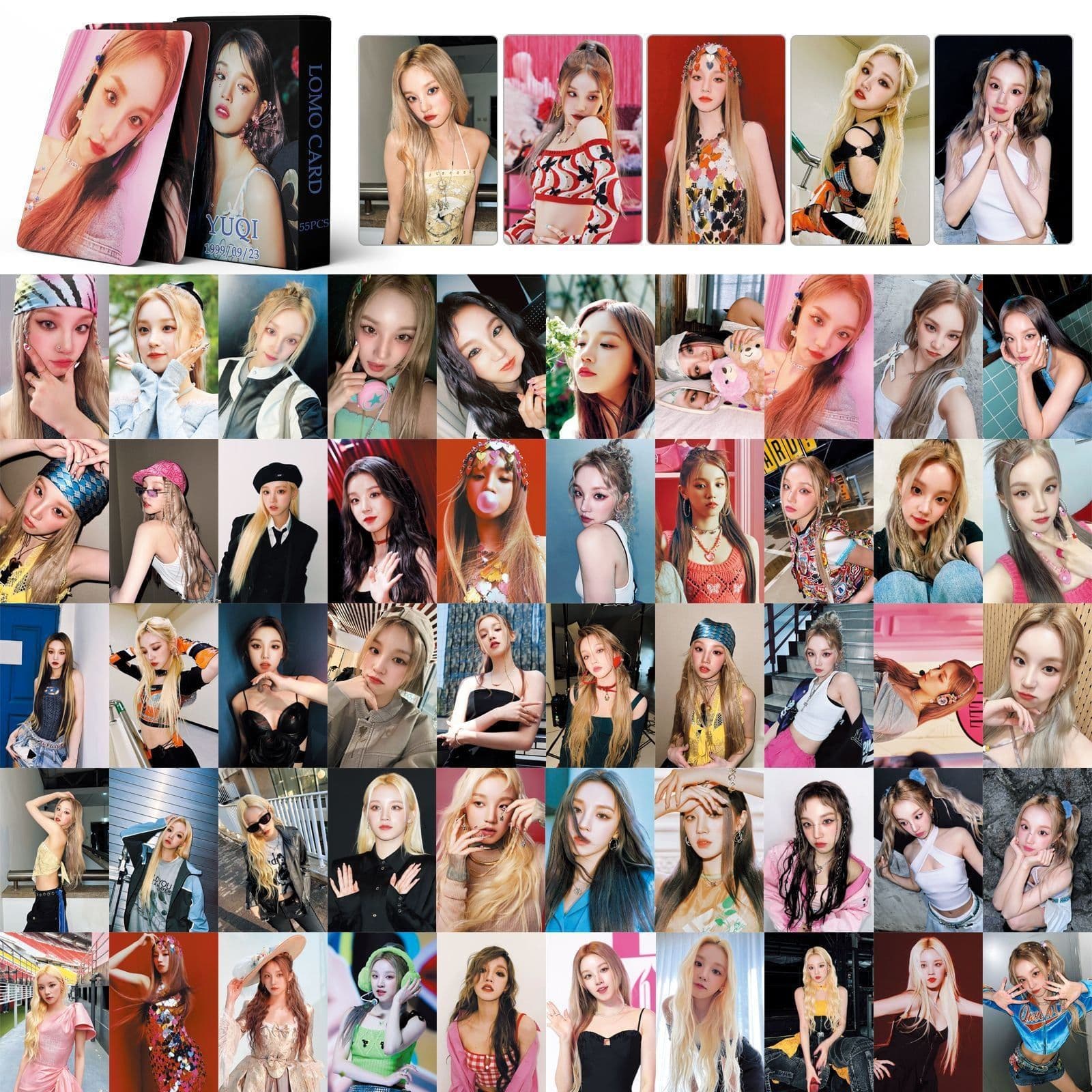 image-(G)I-DLE 55 Photo Cards LOMO Set - Yuqi Shuhua Miyeon