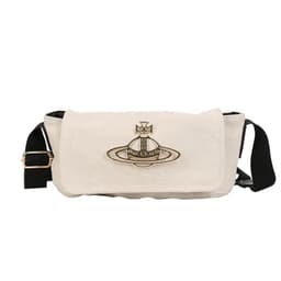 image-Retro Vintage Canvas Crossbody Bag, Brick Red, Large Saturn LOGO