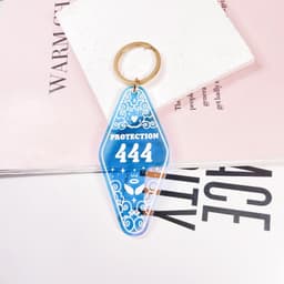 image-Acrylic Diamond Keychain - Color Changing Laser Pendant