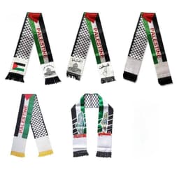 image-Palestinian Flag Satin Scarf 14*130 cm Ethnic Wedding Decoration