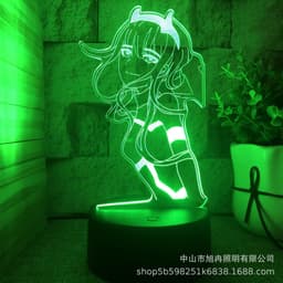 image-3D Night Light LED USB Desk Lamp Touch Remote Control Modern Minimalist