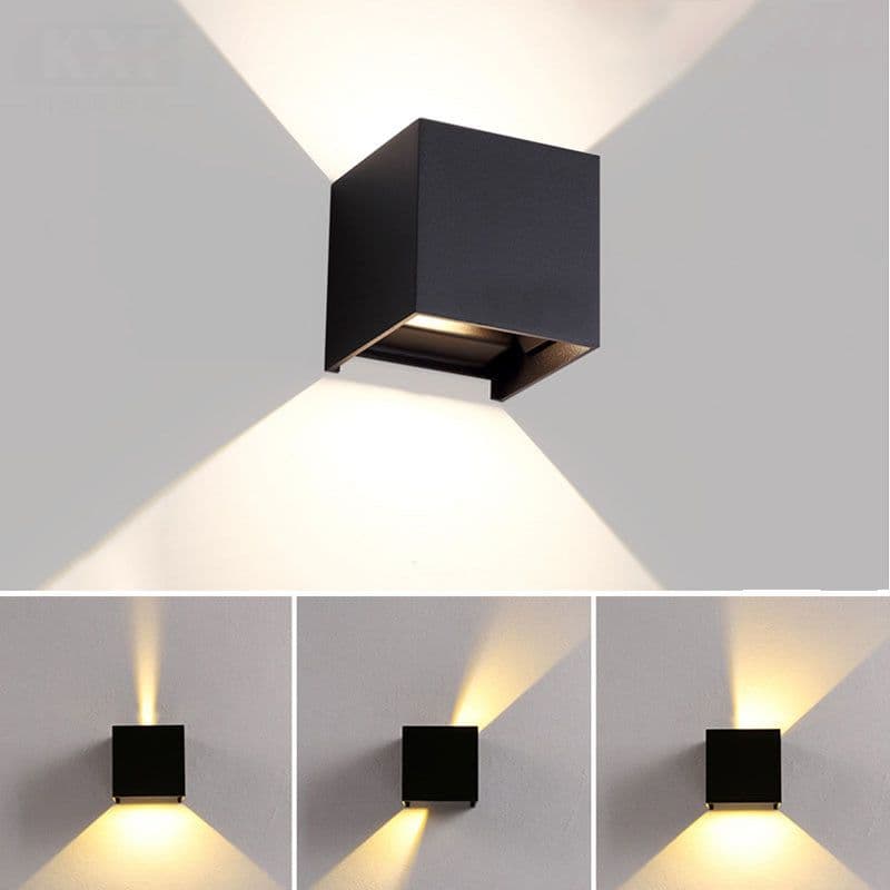 image-Solar outdoor waterproof wall light induction wall light exterior wall wiring free wall light balcony dimming wall light graffiti wall light