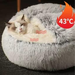 image-Crystal Velvet Cat Nest 65x65cm - Green Plush