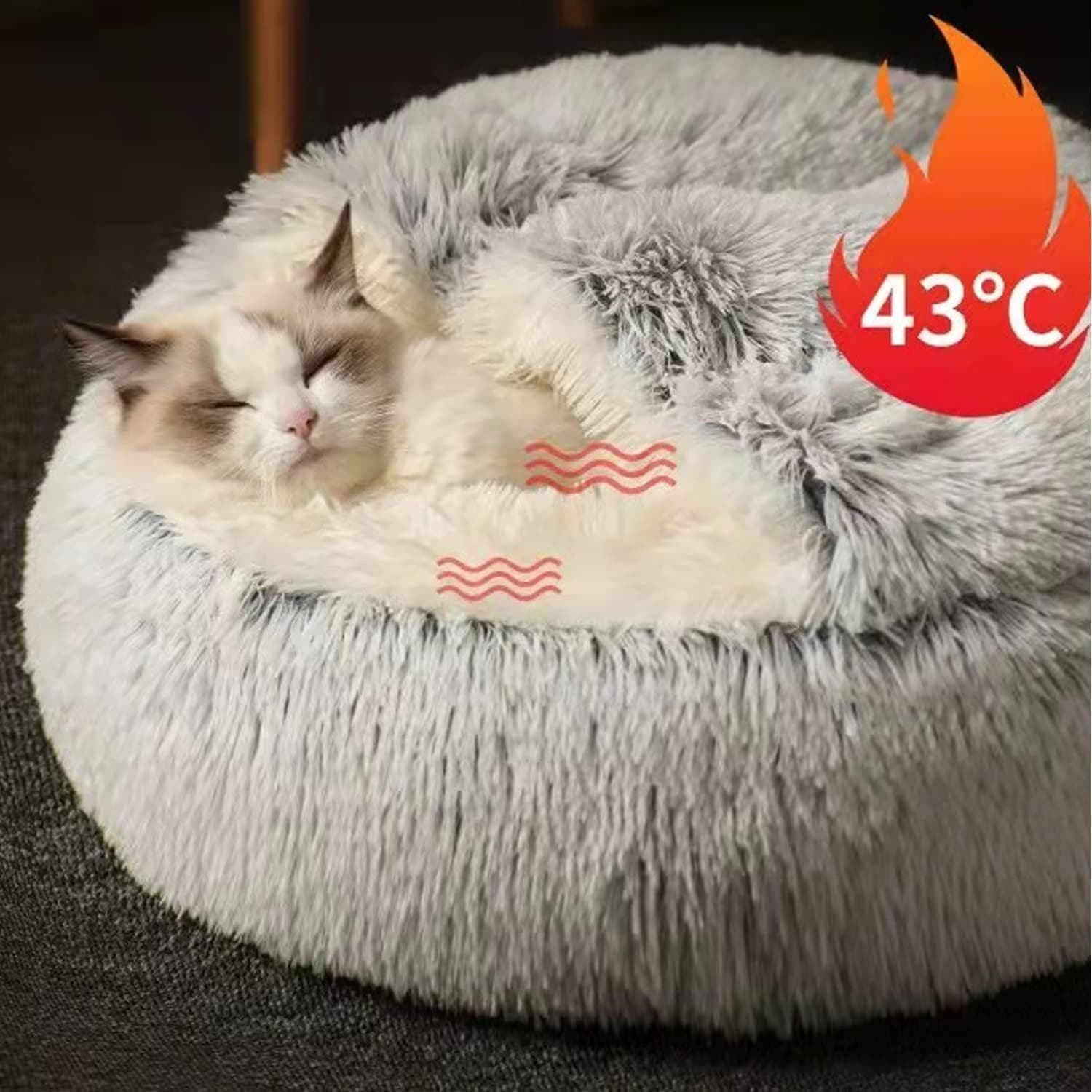 image-Crystal Velvet Cat Nest 65x65cm - Green Plush