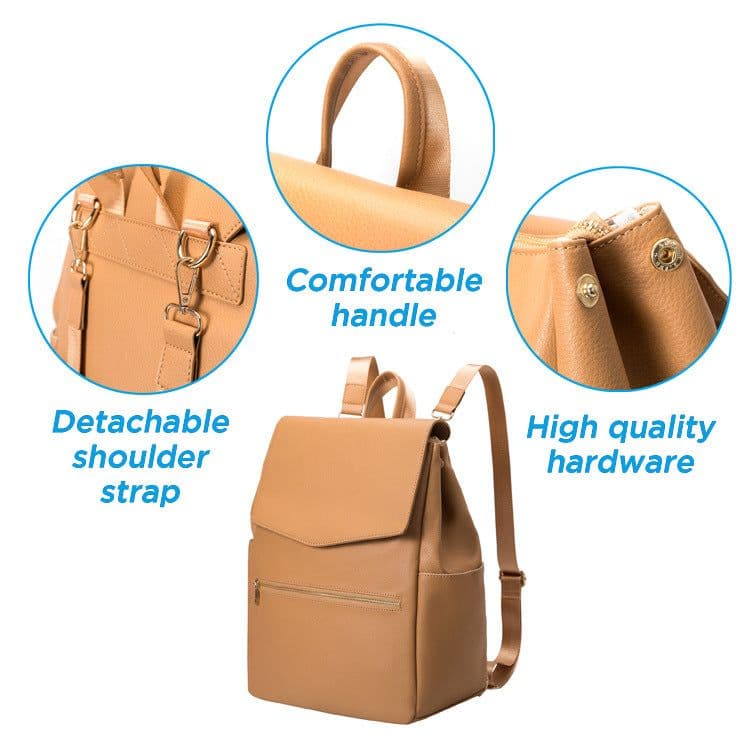 image-Factory Direct PU Mother & Baby Backpack - Waterproof & Multifunctional