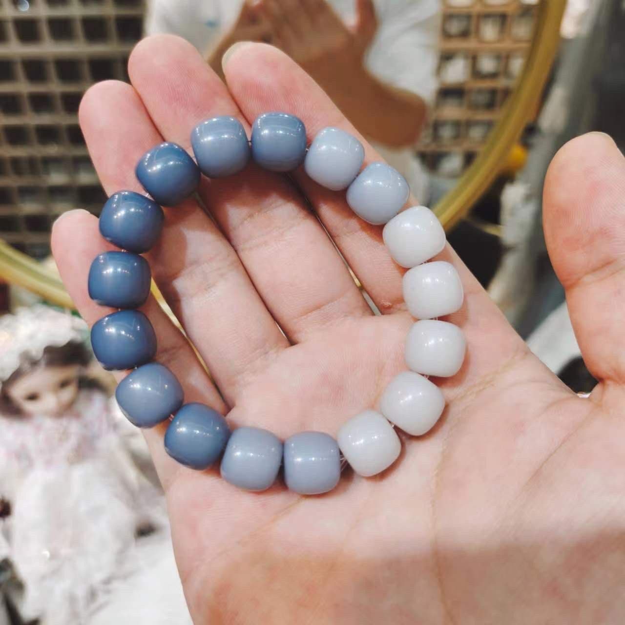 image-Transparent White Jade Imitation Bodhi Bracelet