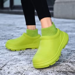 image-Men's Waterproof Kitchen Shoes, Non-Slip Rain Boots, EVA Foam Sole, Size 44-45