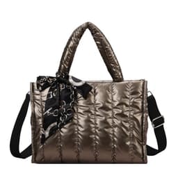 image-Cotton Tote Bag Women Camouflage Chain Shoulder Strap