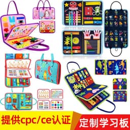 image-Busy Board Felt Dressing Buckle Learning Toy - Kids 4-6