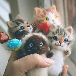 image-Kitten Wool Felt DIY Material Pack - Orange