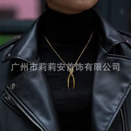 image-18K Gold Plated Geometric Punk Pyramid Pendant - Personalized Necklace
