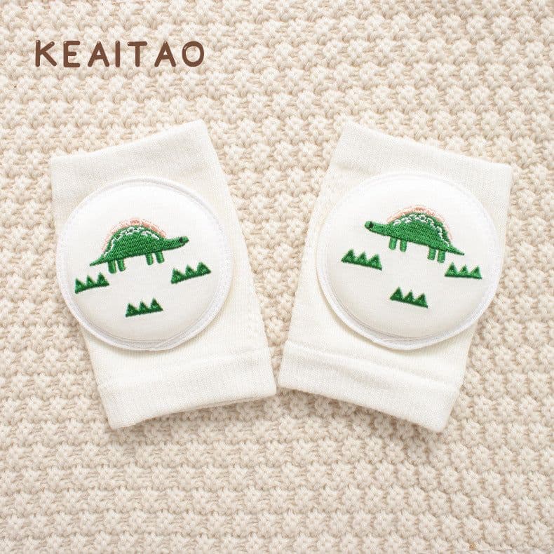 image-Cute baby knee pads for boys and girls crawling protective gear baby toddler anti-fall pure white sponge elbow pads summer thin