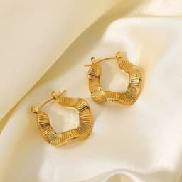 image-Jie Ding Stainless Steel Earrings - Gold-Plated Women's