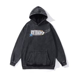 image-Cotton Fleece Hoodie - Kangaroo Pocket Loose Fit XXL