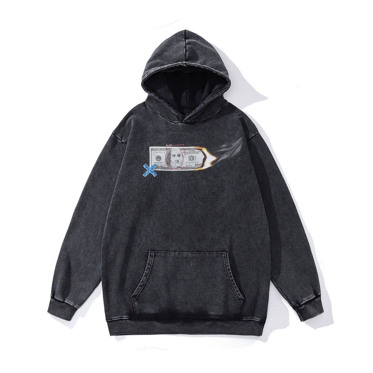 image-Cotton Fleece Hoodie - Kangaroo Pocket Loose Fit XXL