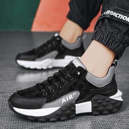 image-Men's Sports Casual Shoes - Black Size 44