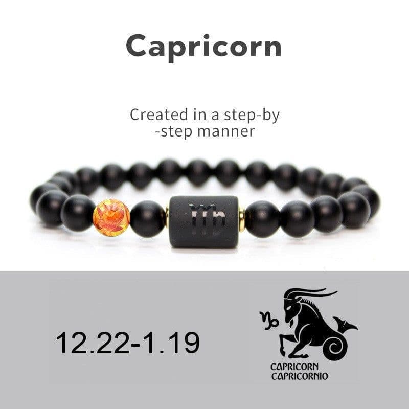 image-Constellation Bracelet - 8mm Natural Stone Agate Beads Unisex