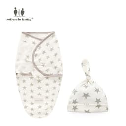 image-Miracle Baby Swaddle Wrap - Large 75*60cm Pure Cotton Newborn