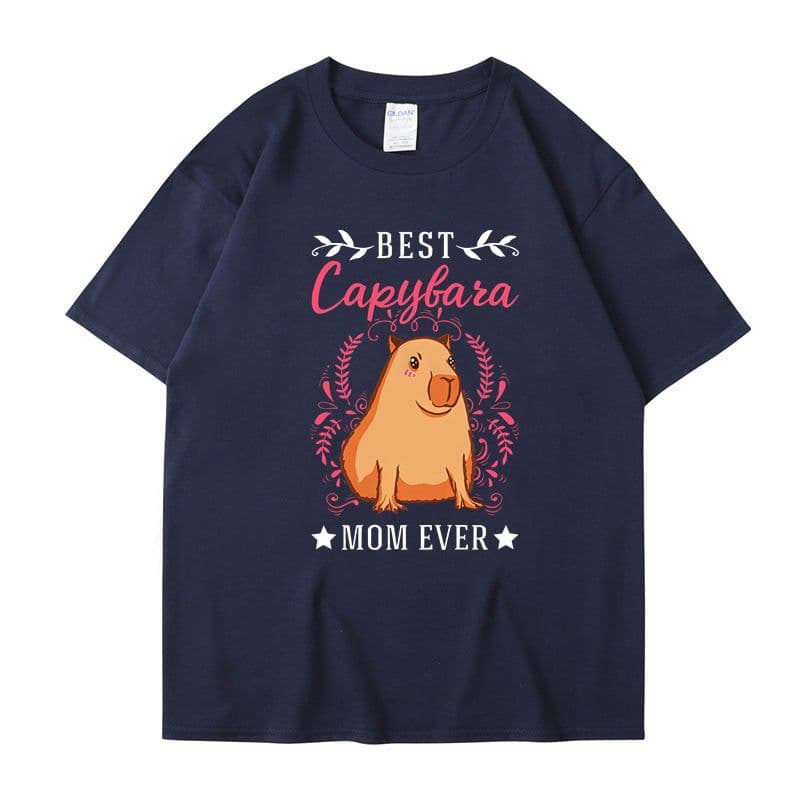 image-Cross-border independent station new summer cartoon cute Harajuku style printed cotton short-sleeved men's and women's T-shirt tops