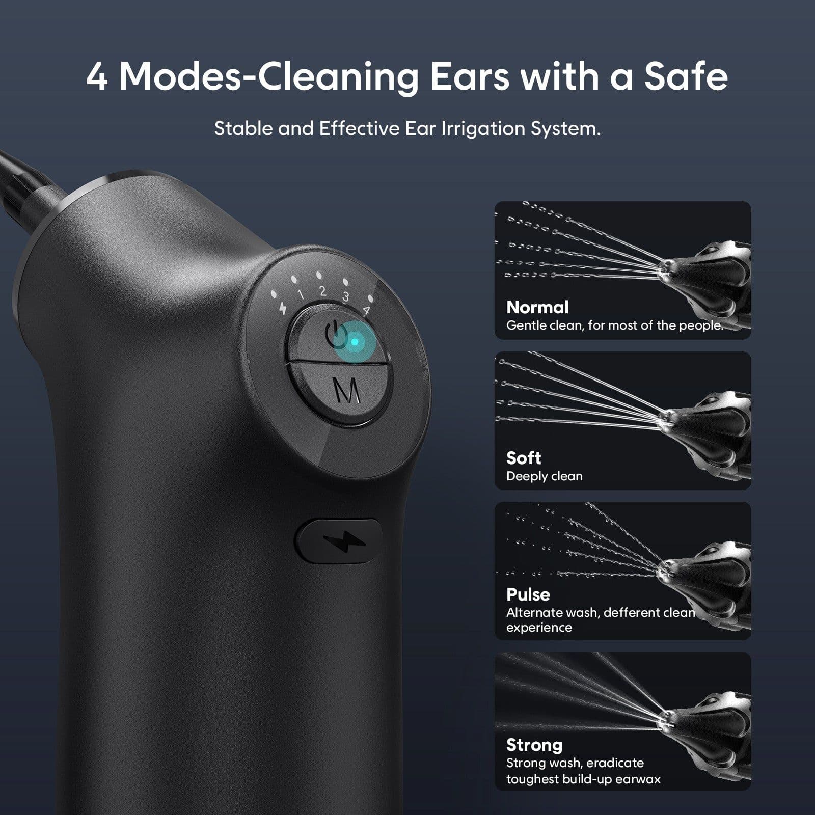 image-Sunuo E30 Electric Ear Irrigator - Black