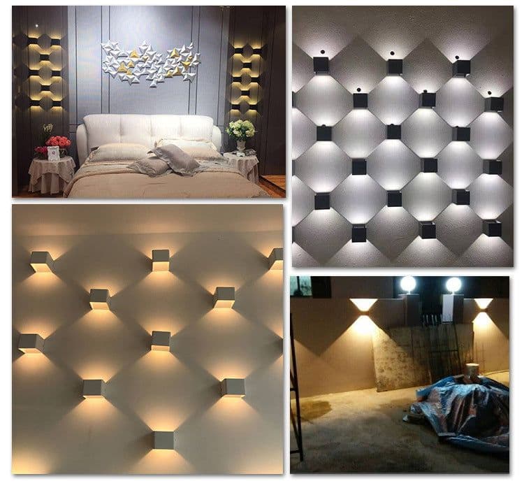 image-Solar outdoor waterproof wall light induction wall light exterior wall wiring free wall light balcony dimming wall light graffiti wall light