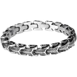 image-Retro Men's Hip-Hop Bracelet - Silver 22CM AININA