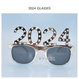 image-2024 Digital Glasses Cross-border New Year's Eve Party Decoration Christmas Glasses Digital Funny Sunglasses