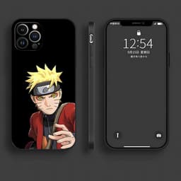 image-iPhone 15 Naruto Cartoon Phone Case - TPU Anti-fall - Black