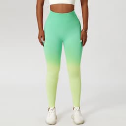 image-Gradient Seamless Yoga Leggings - Violet High Waist