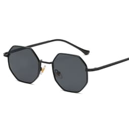 image-2022 Fashion Polygonal Metal Sunglasses Copper Alloy Frame Gold With Black Lenses Unisex Full Rim Party Style DB59