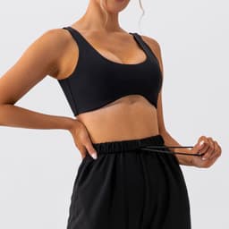 image-European Yoga Sports Bra - Nude Quick-Drying Training Fitness