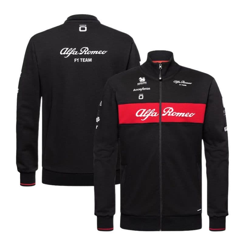 image-Cross-border new F1 peripheral racing suit fleece sweatshirt team long-sleeved stand-up collar warm sports cycling off-road sweatshirt