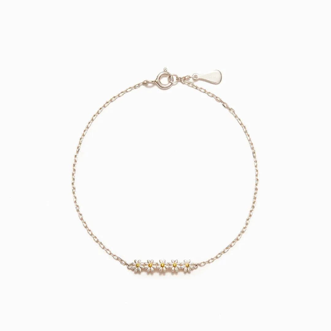 image-Cross-border ins sweet small fresh little daisy all-match flower bracelet feminine temperament simple niche design sense bracelet