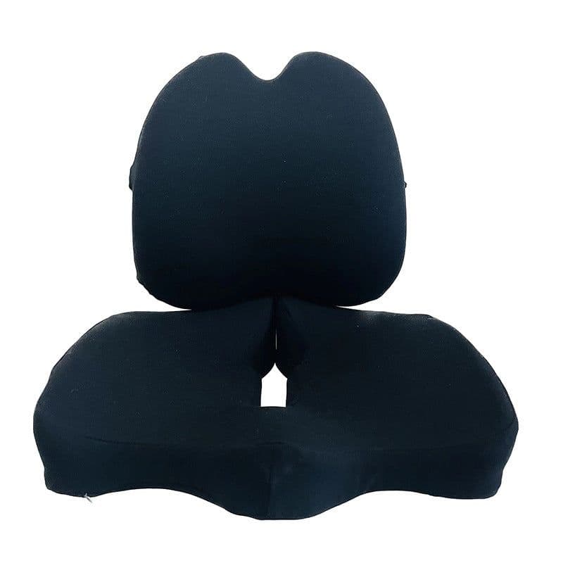 image-Office Chair Lumbar Cushion - Blue Memory Foam Backrest Pillow for Pregnant Women