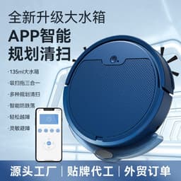 image-Intelligent Sweeper Robot - Dark Blue YQ8S-MAX App Control Vacuum Cleaner