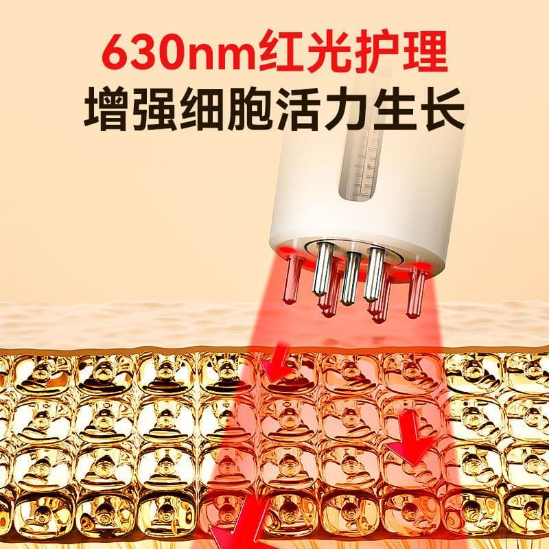 image-Electric Essential Oil Hair Growth Roller Comb NY-2327 White