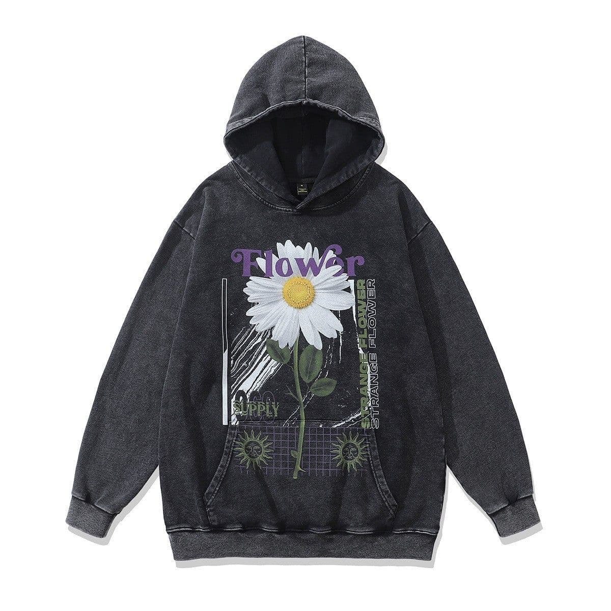 image-Cotton Fleece Hoodie - Kangaroo Pocket Loose Fit XXL