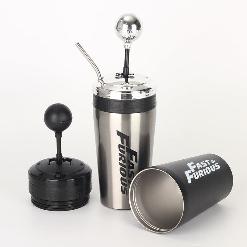 image-Factory direct supply 304 stainless steel thermos cup speed and passion gear cup vacuum double-layer large-capacity car cup