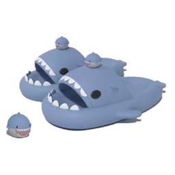 image-Late Brand Baby Shark Slippers - Non-Slip, 44-45 Size, Thick Sole