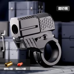image-Mini 3D Decompression Ring Pistol Toy - Electroplated Silver-JJ001