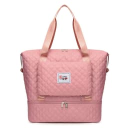 image-Travel Fitness Bag - Red Large Capacity Yoga Shoulder Tote - Dry Wet Separation