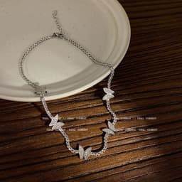 image-Butterfly Choker Necklace - Clavicle Chain