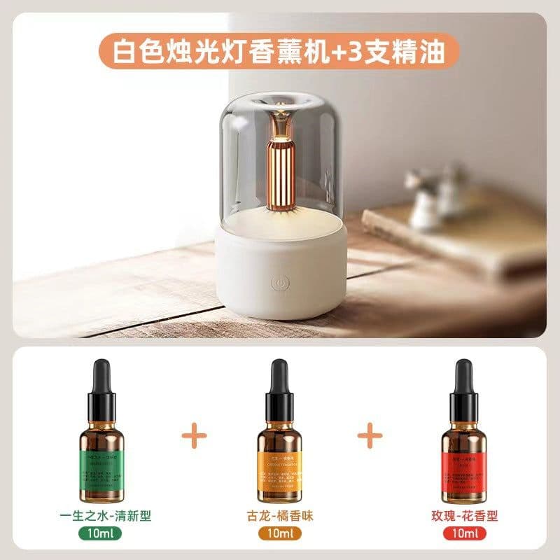 image-Output: 2022 Candlelight Aromatherapy USB Humidifier Desktop - Atmosphere (65 characters)